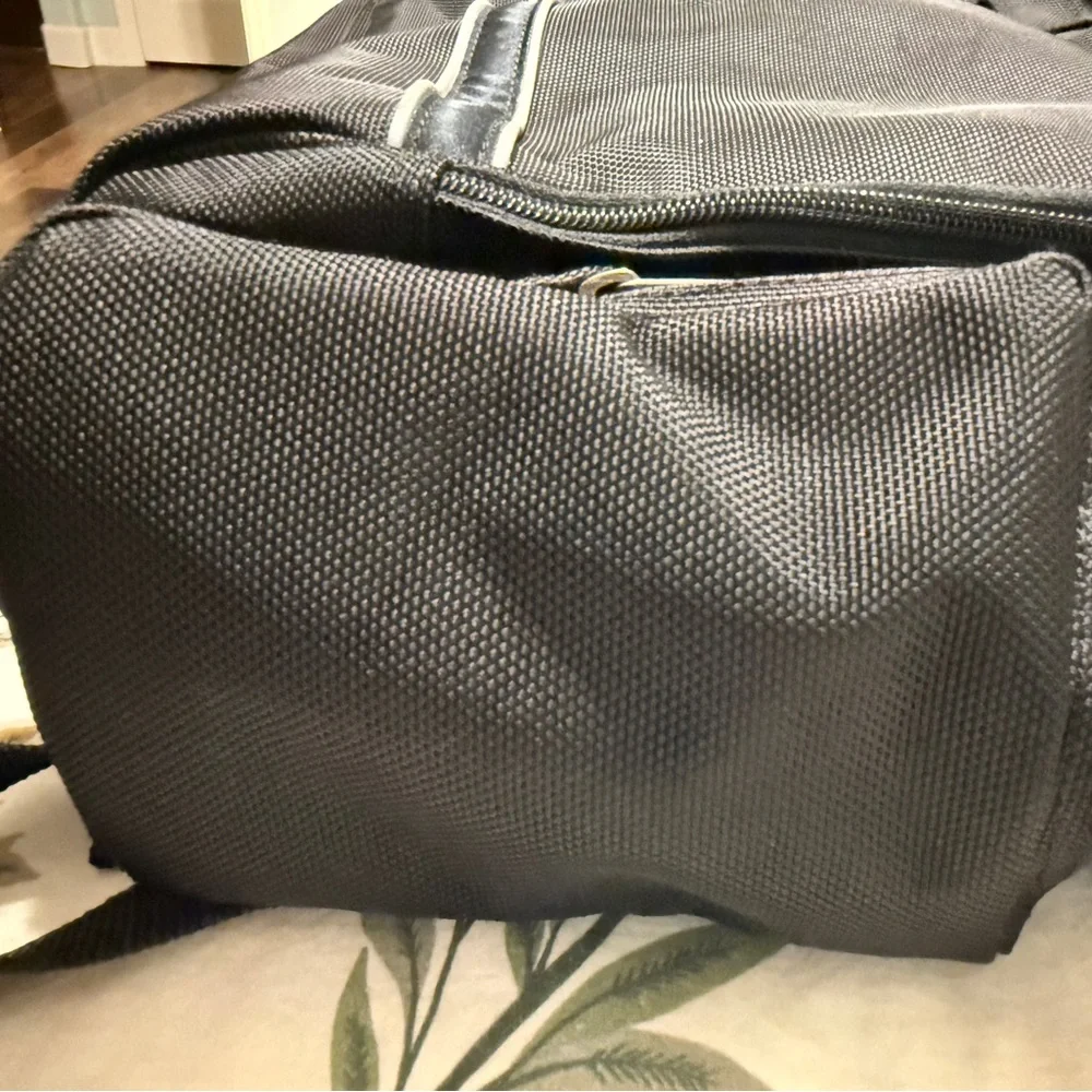 T-Bags Black Canvas Moto Backpack‎